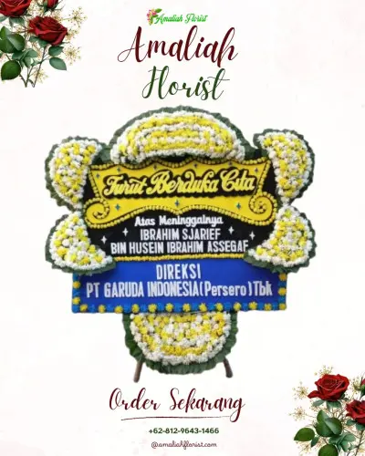Papan Bunga Duka di Syamsudin Noor